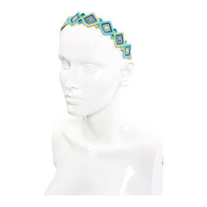 Soan Diamond Headband in Cool Colors.